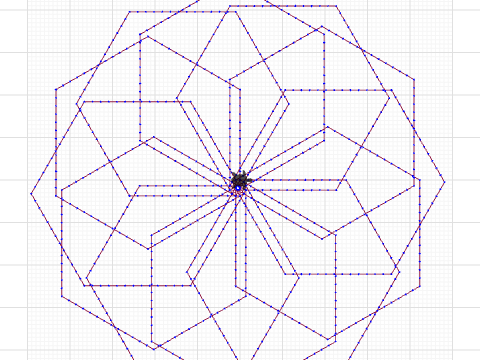 L.B & M.M Diamond Hexagon Design