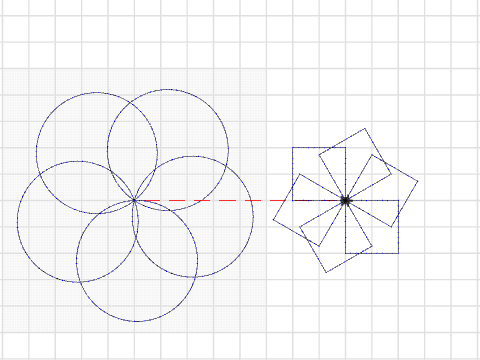 Flower and Pinwheel B.W