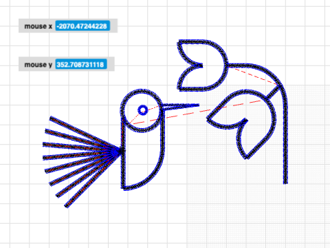 hummingbird and flowers