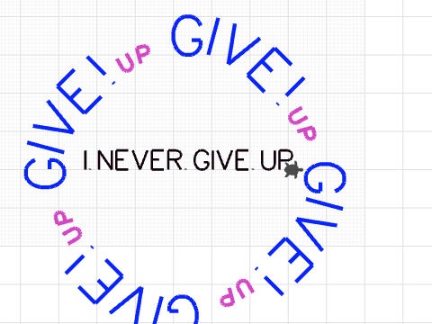Never give up