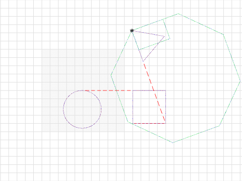 Red circle blue square