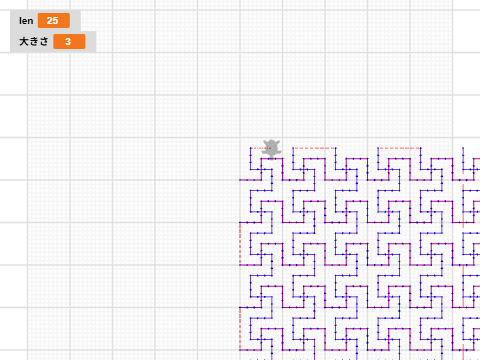 凸凹線の組み合わせ