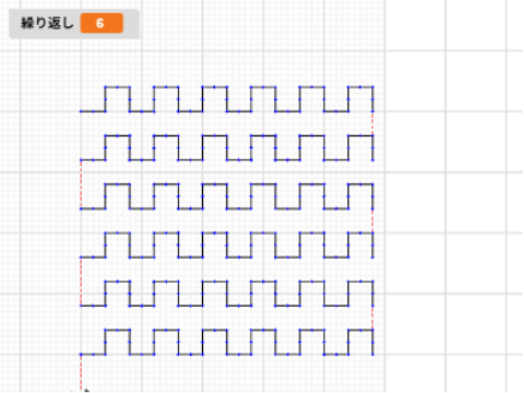 十字つなぎ・凹凸線の組み合わせ