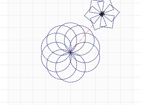 leo turtle stitch flower with petal