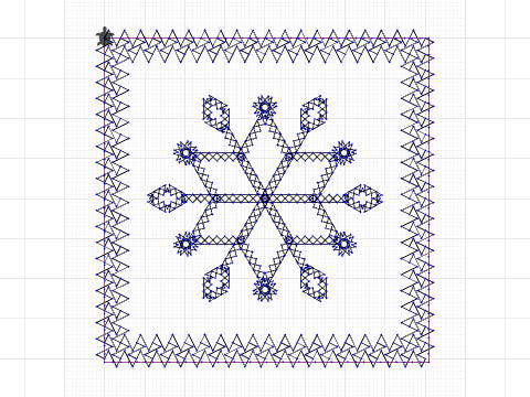 Mug Rug Snowflake Project