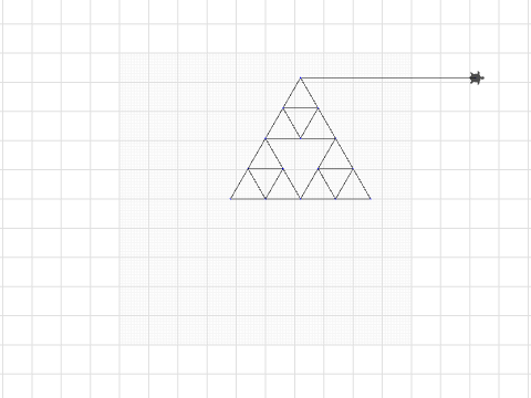 informatica driehoek fractal probeersel