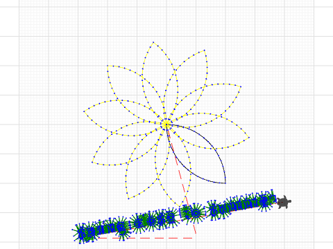 flower move 10  space