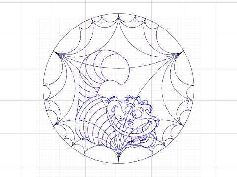 Cheshire Cat in a Poincaré disk
