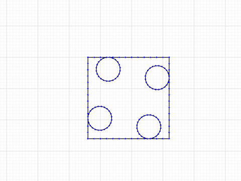 Asymmetrical Circle Square Design