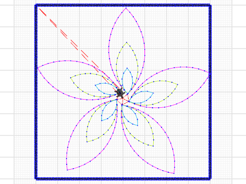 Flower in a box_single code_jump stitch