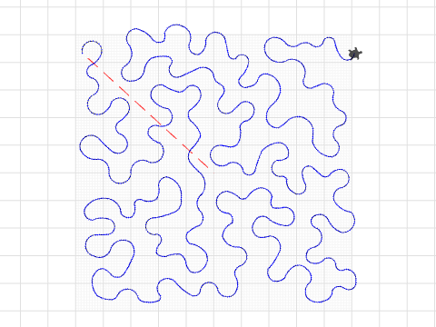 Contiuous Line Pattern For Quilting