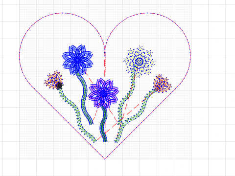 bloemen in een hartje