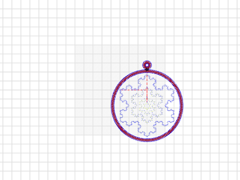 Koch Snowflake Ornament by Elaine