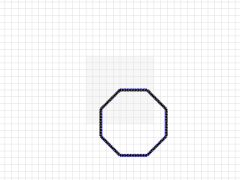 4 cm sided pentagon