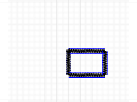 3x4 cm Rectangle