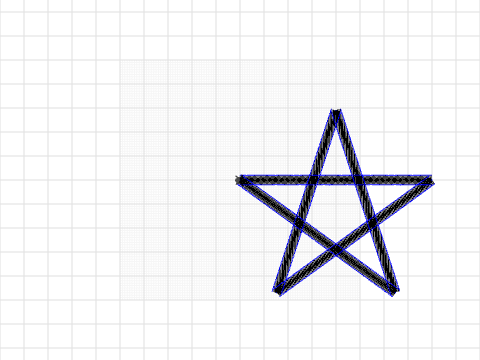 8cm x 5 star 
