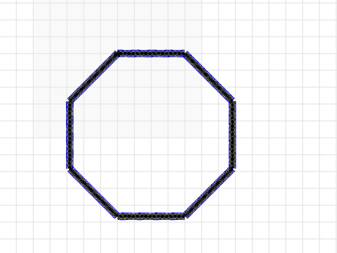 Octagon with 4cm sides