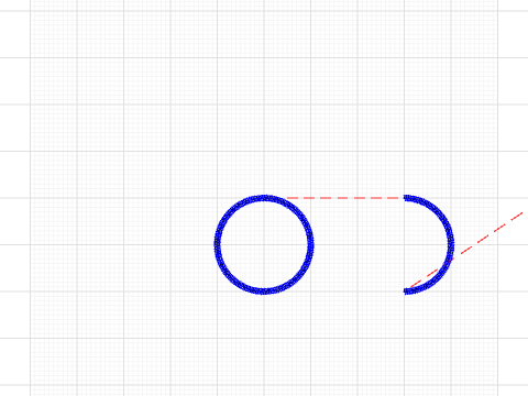 whole circle and half circle