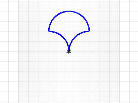 A fan shape 