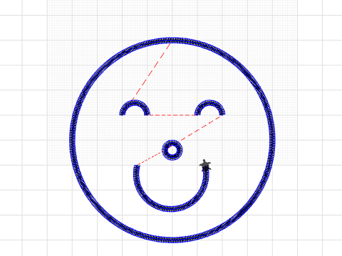 circle head face smiley