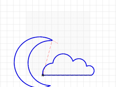 Moon and Cloud